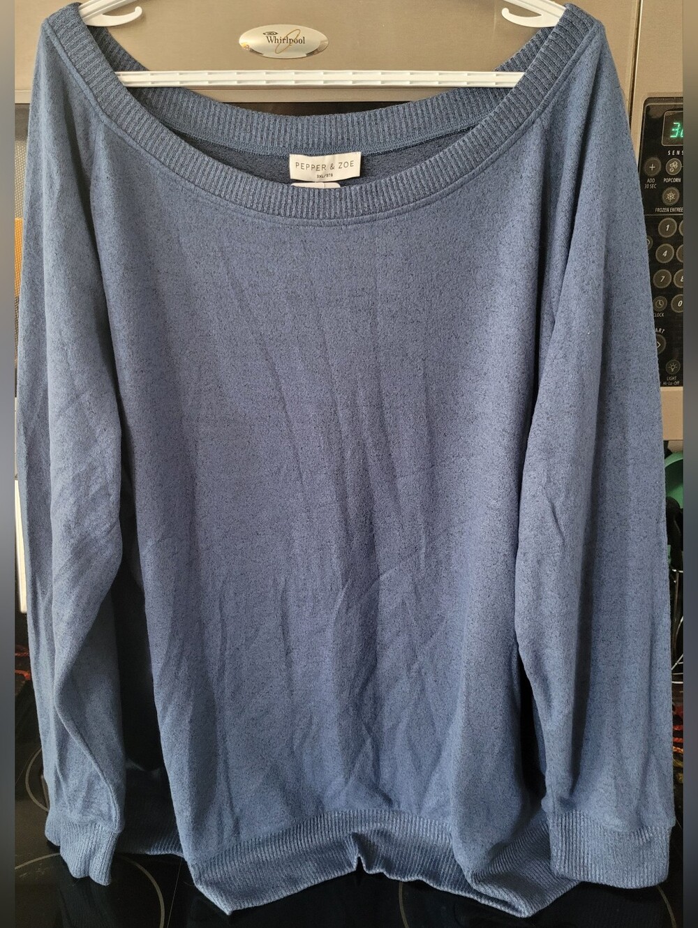 Women's Scoop Neck Sweater — Dusty Blue